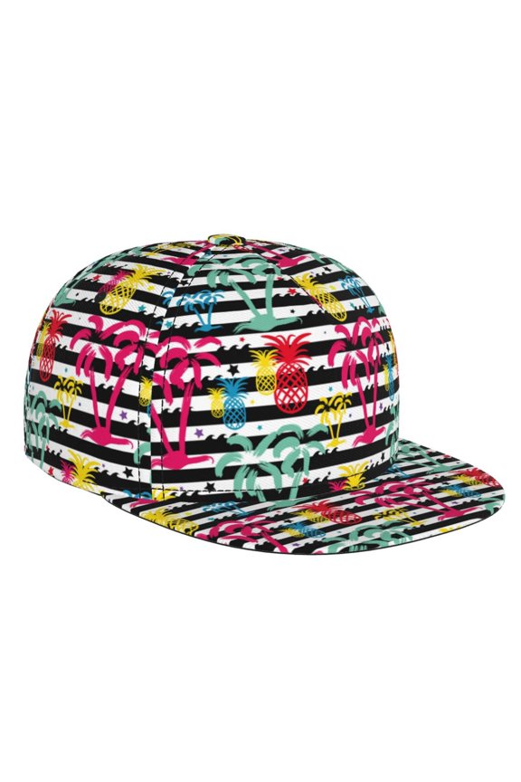 Trendy Colorful Pineapples for Baseball Cap Men Cap Flat Brim for Men Women Teens Adjustable Baseball Cap