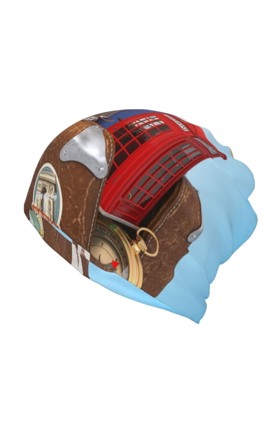 Trip to London for Multifunction Beanie Hat for Men and Women Unisex for Winter Sports, Outdoor Activities, and Daily Wear