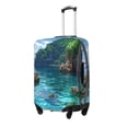 thumbnail image 1 of Hirioo Tropical Paradise Window View for Elasticity Suitcase Cover (No luggage Included) Durable Luggage Protector Fits 18-32 Inch Luggage-Large, 1 of 7