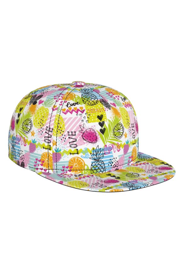 Tropical Pineapples for Baseball Cap Men Cap Flat Brim for Men Women Teens Adjustable Baseball Cap
