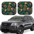 thumbnail image 1 of Hirioo Tropical Tribe Mask for 2PCS Windshield Sun Shade Foldable | Front Windshield Shade for Sun, Heat and UV Rays-Small, 1 of 6