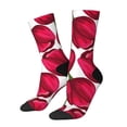 thumbnail image 1 of Hirioo Tulips Flowers Pattern Adult Middle Tube Socks Breathable Sock Non-Pilling,Contrasting Color Design, 1 of 6