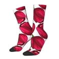 thumbnail image 1 of Hirioo Tulips Flowers Pattern Adult Middle Tube Socks Breathable Sock Non-Pilling,Contrasting Color Design, 1 of 6
