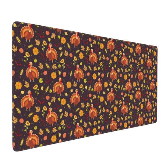 Hirioo Turkey Bird for Mouse Pad ,Anti-Slip Base, Durable Stitched Edges, Perfect for Gaming, Office, and Home Use,16x35.5in