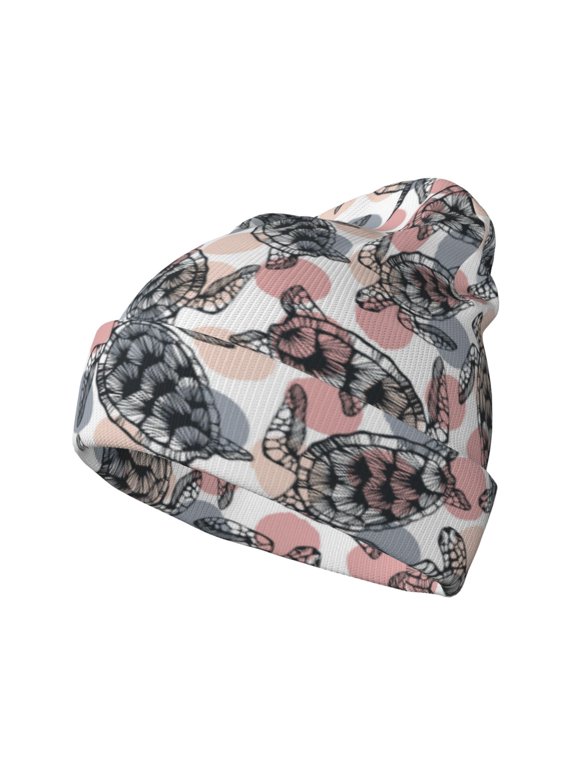 Turtle for Men's Knit Cuffed Beanie for Outdoor Activities Unisex