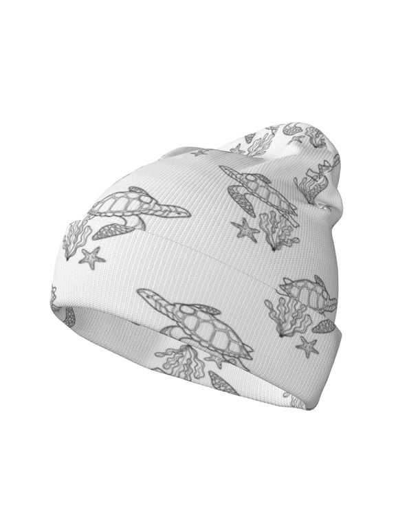Turtle for Men's Knit Cuffed Beanie for Outdoor Activities Unisex