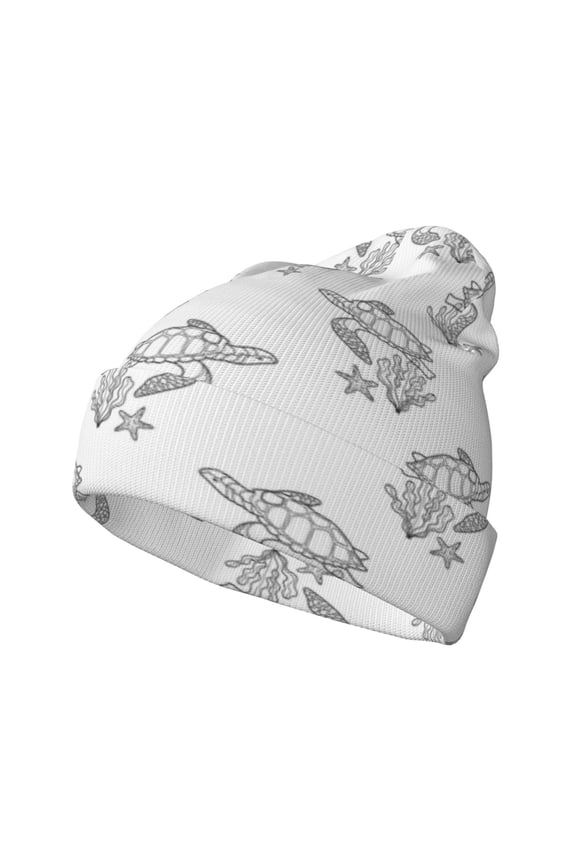 Turtle for Men's Knit Cuffed Beanie for Outdoor Activities Unisex