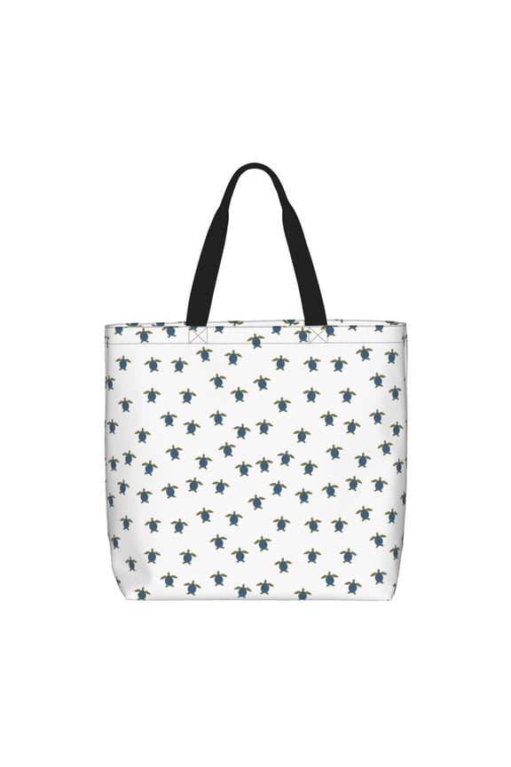 Turtle for Tote Bag for Women, Quilted Shoulder Bag with Zipper, Large Capacity Handbags for Casual, Travel, Work