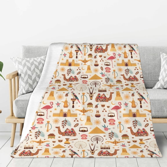 Hirioo UAE Travel1 for Flannel Blanket, Cozy and Warm Throw for Bed or Couch ,Perfect for All Seasons-40"x30"