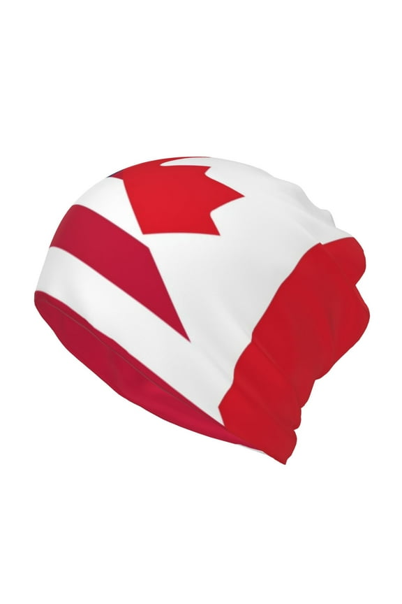 USA Canada Flag for Multifunction Beanie Hat for Men and Women Unisex for Winter Sports, Outdoor Activities, and Daily Wear
