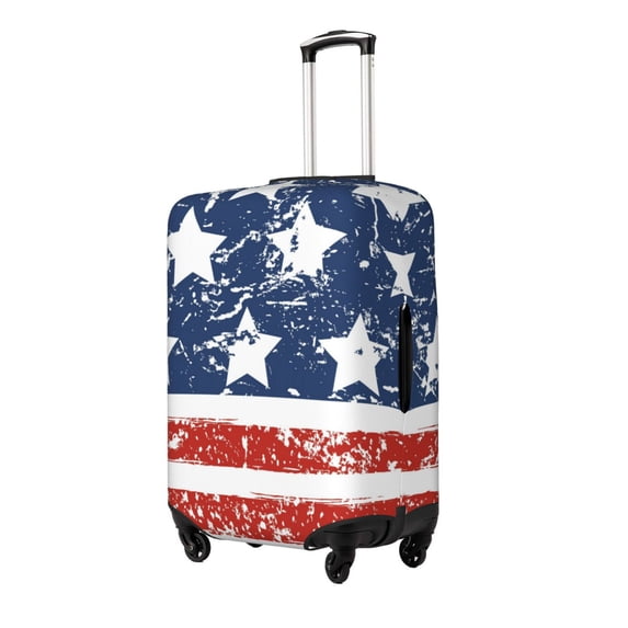 Hirioo USA Colors Stripes1 for Elasticity Suitcase Cover (No luggage Included) Durable Luggage Protector Fits 18-32 Inch Luggage-Medium