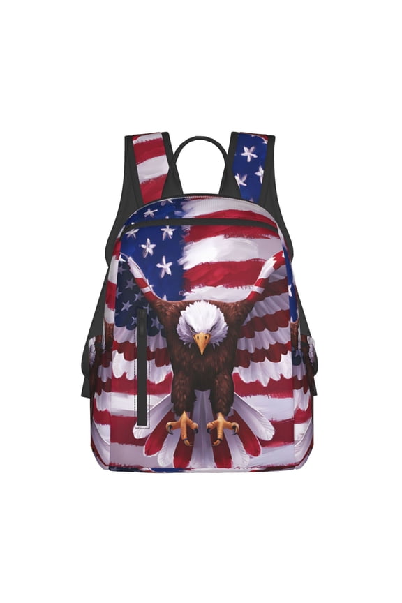 USA Eagle with Spread Wings for Lightweight Backpack, Durable and Comfortable, Ideal for Travel, School, Hiking, and Everyday Use