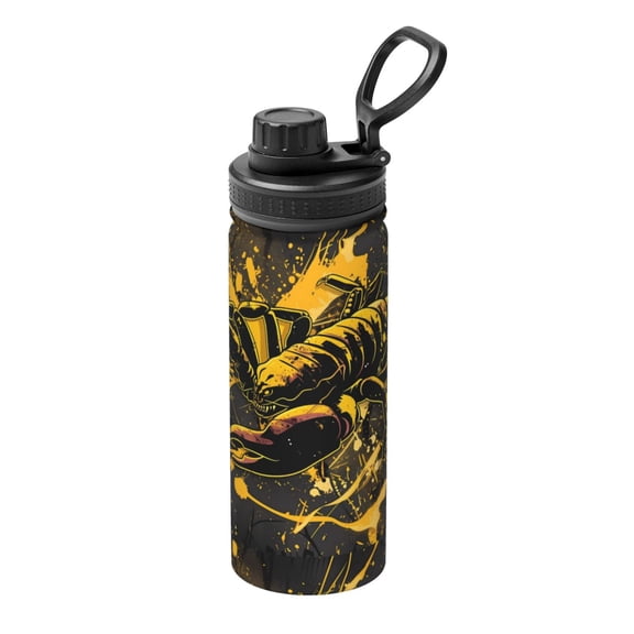 Hirioo Urban Graffiti Scorpion Illustration for 18oz Sports Insulated Kettle for Gym Hiking Camping Running Mountain Bike Outdoor Sports