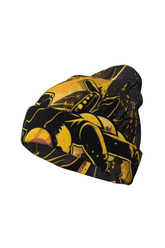 Urban Graffiti Scorpion Illustration for Men's Knit Cuffed Beanie for Outdoor Activities Unisex