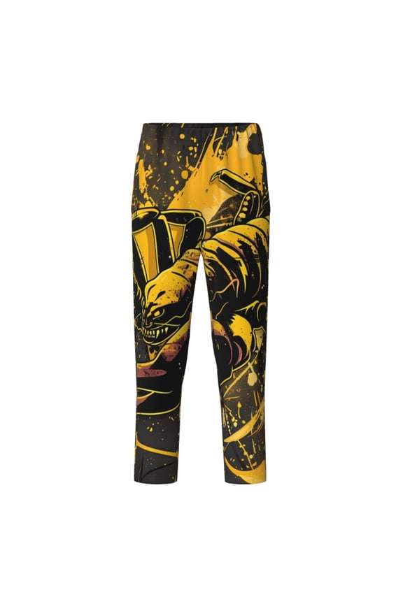 Urban Graffiti Scorpion Illustration for Teenagers' Pajama Pants Womens Lounge Pants with Pockets Pj Bottoms Pants for Men-Medium
