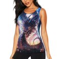 thumbnail image 1 of Hirioo Urban Style Colorful Dragon for Women's Workout Tank Top Sleeveless Workout Tops Athletic Gym Shirts-Small, 1 of 7