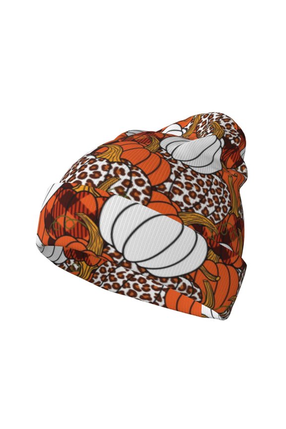 Various Pumpkins for Men's Knit Cuffed Beanie for Outdoor Activities Unisex