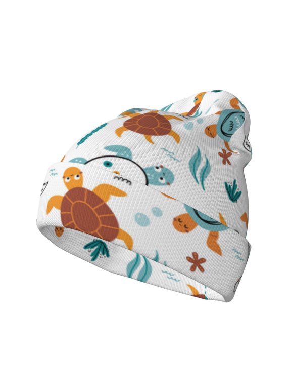 Various Turtle for Men's Knit Cuffed Beanie for Outdoor Activities Unisex