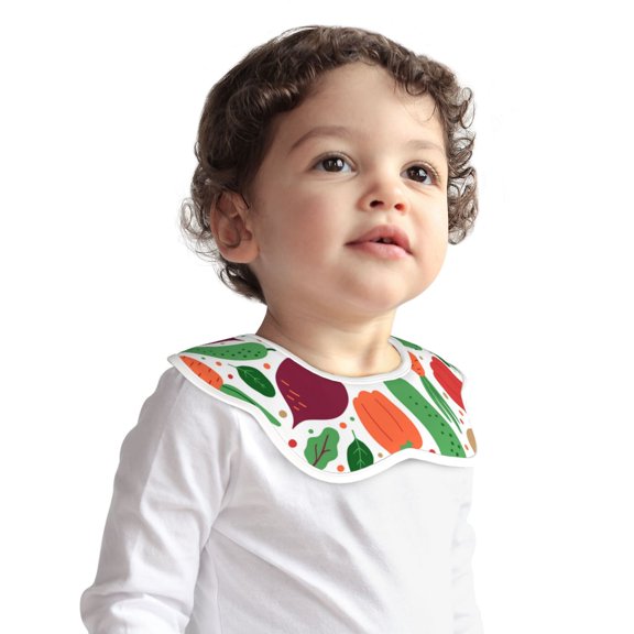 Hirioo Vegetables for Baby Cotton Petal Bib Drool Bibs for Baby Boy Unisex