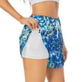 thumbnail image 1 of Hirioo Vibrant Blue Floral for Women's Double Layer Athletic Shorts High-Performance Gym Shorts with Inner Pocket, Elastic Waistband-X-Large, 1 of 7