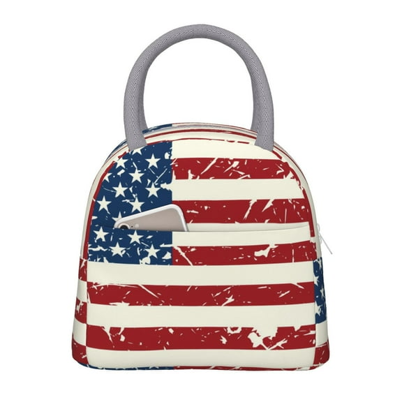 Hirioo Vintage American Flag for Eco-friendly Lunch Box,Leakproof Lunch Box for School, Work, Travel, and Picnics,Perfect for Meal Prep