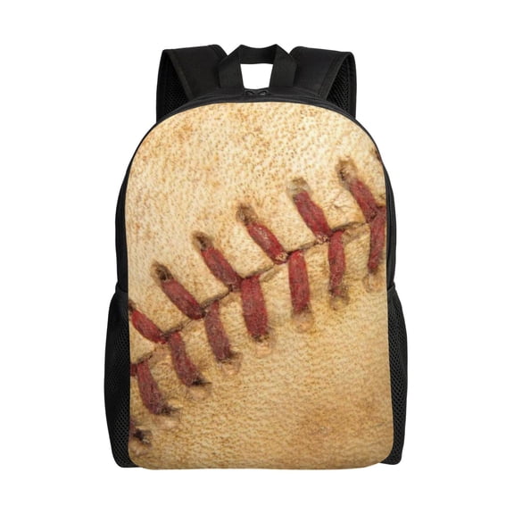 Hirioo Vintage Baseball for Travel Backpack for Women Men, Lightweight and Durable,Gift for Weekender, College, Work,and Outdoor Activities