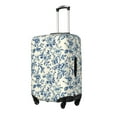 thumbnail image 1 of Hirioo Vintage Blue Floral for Elasticity Suitcase Cover (No luggage Included) Durable Luggage Protector Fits 18-32 Inch Luggage-Medium, 1 of 7