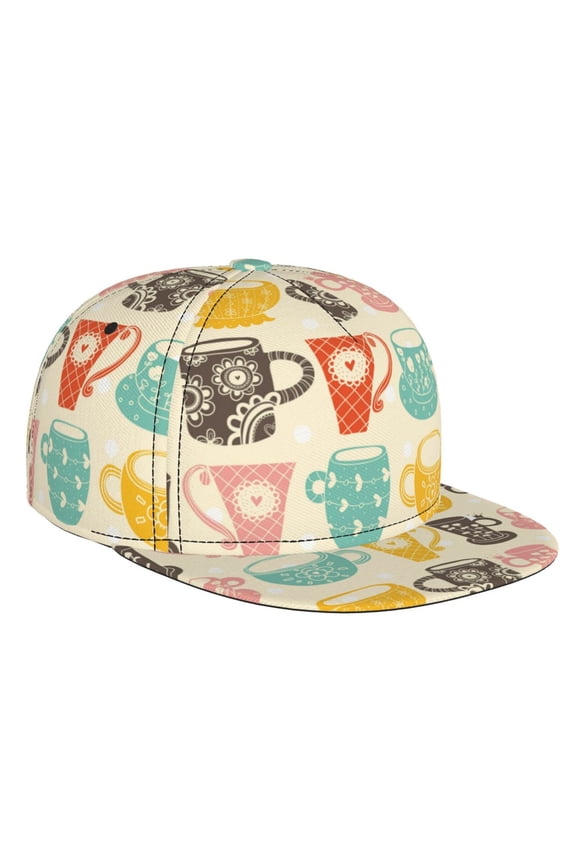 Vintage Cup for Baseball Cap Men Cap Flat Brim for Men Women Teens Adjustable Baseball Cap