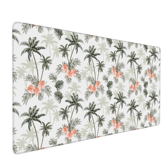 Hirioo Vintage Palm Trees for Mouse Pad ,Anti-Slip Base, Durable Stitched Edges, Perfect for Gaming, Office, and Home Use,16x35.5in