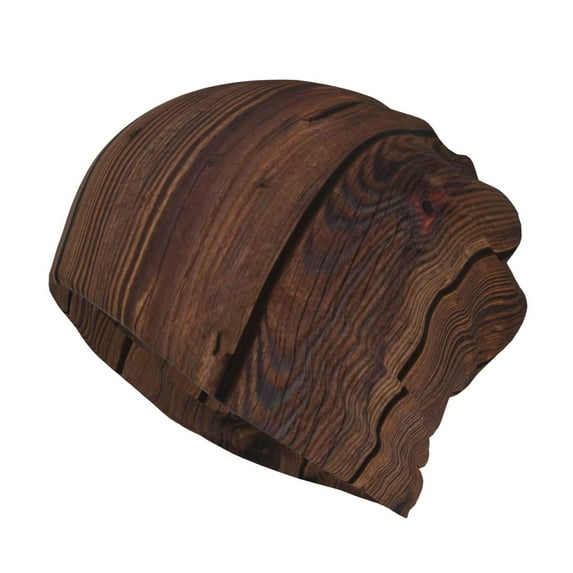 Hirioo Vintage Wood for Multifunction Beanie Hat for Men and Women Unisex for Winter Sports, Outdoor Activities, and Daily Wear