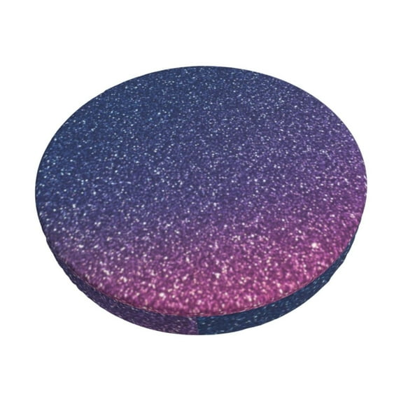 Hirioo Violet Glitter for Round Bar Stool Seat Covers Washable Stool Cushion Slipcover Elastic Bar Chair Covers for 12-14 Inch Chair-12 inch