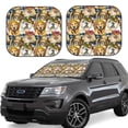 thumbnail image 1 of Hirioo Watercolor Dogs for 2PCS Windshield Sun Shade Foldable | Front Windshield Shade for Sun, Heat and UV Rays-Small, 1 of 6