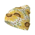 thumbnail image 1 of Hirioo Watercolor With Sunflowers for Men's Knit Cuffed Beanie for Outdoor Activities Unisex, 1 of 6
