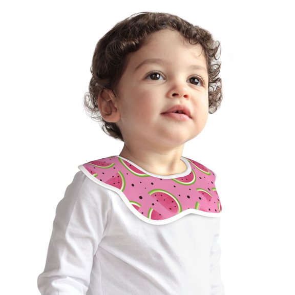 Hirioo Watermelon for Baby Cotton Petal Bib Drool Bibs for Baby Boy Unisex
