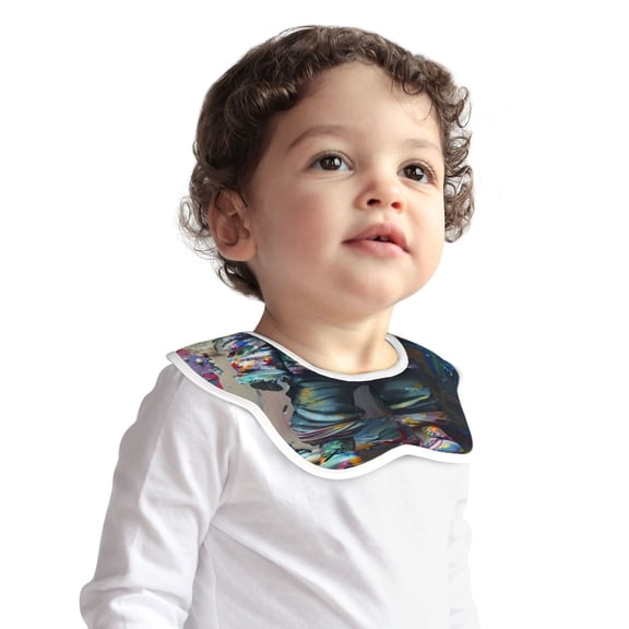 Hirioo Whimsical Goat Artist for Baby Cotton Petal Bib Drool Bibs for Baby Boy Unisex