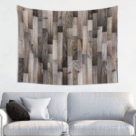 Hirioo Wooden Texture Print Tapestry Lightweight Fabric for Bedroom Aesthetic Home Wall Dorm Décor Living Room Decor 29x37 Inch