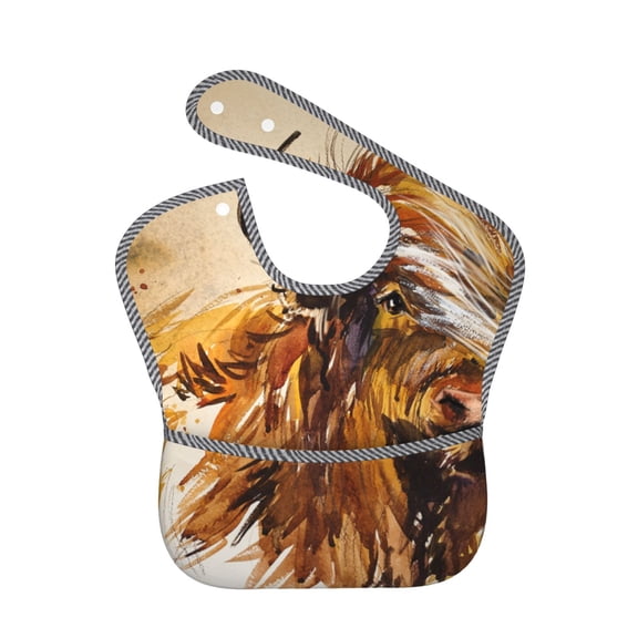 Hirioo Yak for Baby Waterproof Pocket Bib Adjustable Closed for Babies Toddlers with Large Pocket 6-24Months