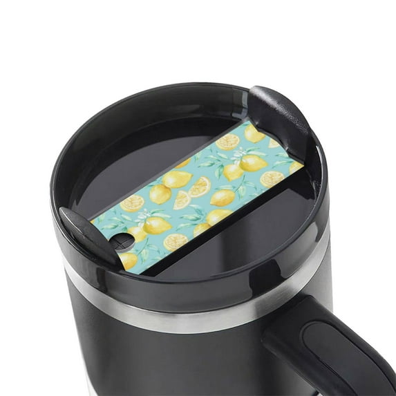 Hirioo Yellow Lemon for Stanley Cup Lid Nameplate Personalized Acrylic Nameplate Tumbler Lid Topper(30oz , 40oz)