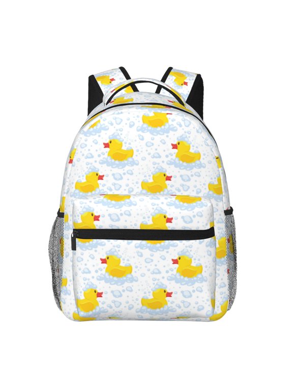 Yellow Rubber Duck Print Laptop Backpack Lightweight Casual Travel Daypack for College Workplace Travel
