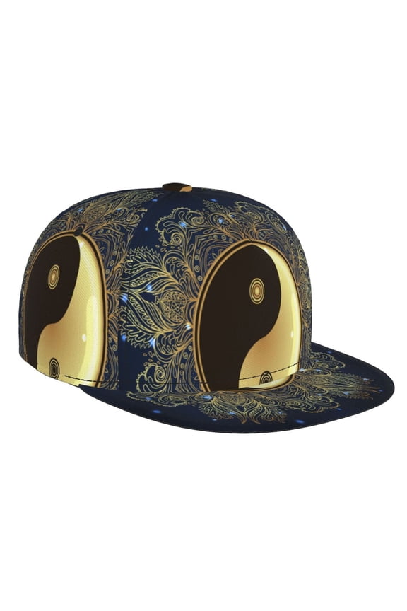 Yin And Yang Mandala for Baseball Cap Men Cap Flat Brim for Men Women Teens Adjustable Baseball Cap