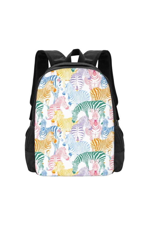 Zebra Colourful for Minimalist Backpack Large Capacity Backpack Travel Backpack For School