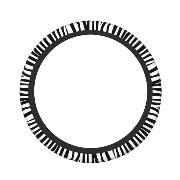 Hirioo Zebra Skin for Elastic Stretch Steering Wheel Cover Universal 15 Inch Automotive Steering Wheel Cover Fit Auto, Suvs, Truck
