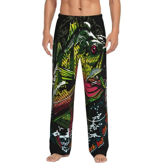 Hirioo bass for Women's PJ Pajama Pants Sleep Pants Women's Home Trousers with Pockets,S-3XL-Small