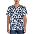 thumbnail image 1 of Hirioo black Skull white for Men's Baseball T-shirt Shirts Short Sleeve Casual Summer Button Stretch T Shirts,Size S-4XL-X-Large, 1 of 7