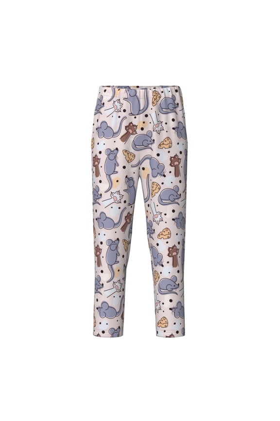 cartoon mouse for Teenagers' Pajama Pants Womens Lounge Pants with Pockets Pj Bottoms Pants for Men-Medium