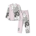 thumbnail image 1 of Hirioo cat for Men's Pajama Sets 2 Piece Pjs Men's Long-Sleeved Pajama Set Button Down Sleepwear,S-XXL-Small, 1 of 7