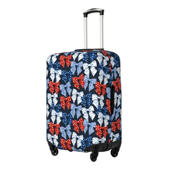 Hirioo colorful Polka dot bow for Elasticity Suitcase Cover (No luggage Included) Durable Luggage Protector Fits 18-32 Inch Luggage-X-Large