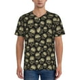 thumbnail image 1 of Hirioo funny Retro Skull for Men's Baseball T-shirt Shirts Short Sleeve Casual Summer Button Stretch T Shirts,Size S-4XL-Medium, 1 of 7