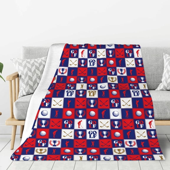 Hirioo golf for Flannel Blanket, Cozy and Warm Throw for Bed or Couch ,Perfect for All Seasons-80"x60"