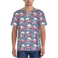 thumbnail image 1 of Hirioo happy Skull rose for Men's Baseball T-shirt Shirts Short Sleeve Casual Summer Button Stretch T Shirts,Size S-4XL-Medium, 1 of 7